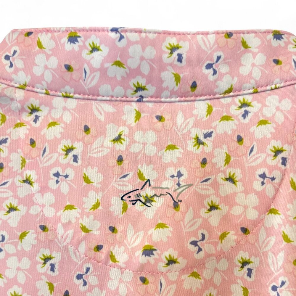Greg Norman Sz S Sleeveless Pink Floral Half-Zip Golf Tank Top - Picture 5 of 6